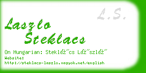 laszlo steklacs business card
